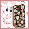 Fashion Design Flower Phone Case For OPPO Reno12F 5G Protective Wristband Kickstand Waterproof Wrist Strap Durable Ring