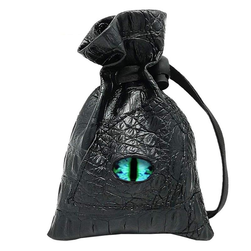 Сумка для игральных костей на шнурке из искусственной кожи Dnd Dice Pouch Tarots Oracle Cards Storage Bag Gift Coins Jewelry Accessories Dice Bag