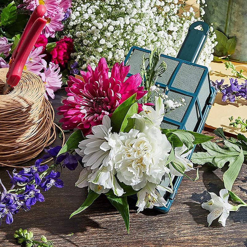 1Pc Flower Stand Foam Blocks Flower Arrangement Flower Holder Cage With Handle