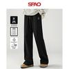 SPAO Women's Straight-Leg Pants with SP Navy Bear Patch
