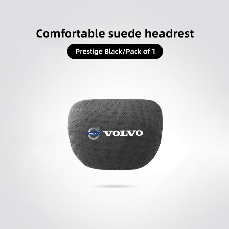 Volvo Car Suede Seat Headrest Cotton Neck Pillow For Volvo V60 V40 XC90 S60 C30 XC60 V70 S90 Rdesign Auto Interior Lumbar Pillo