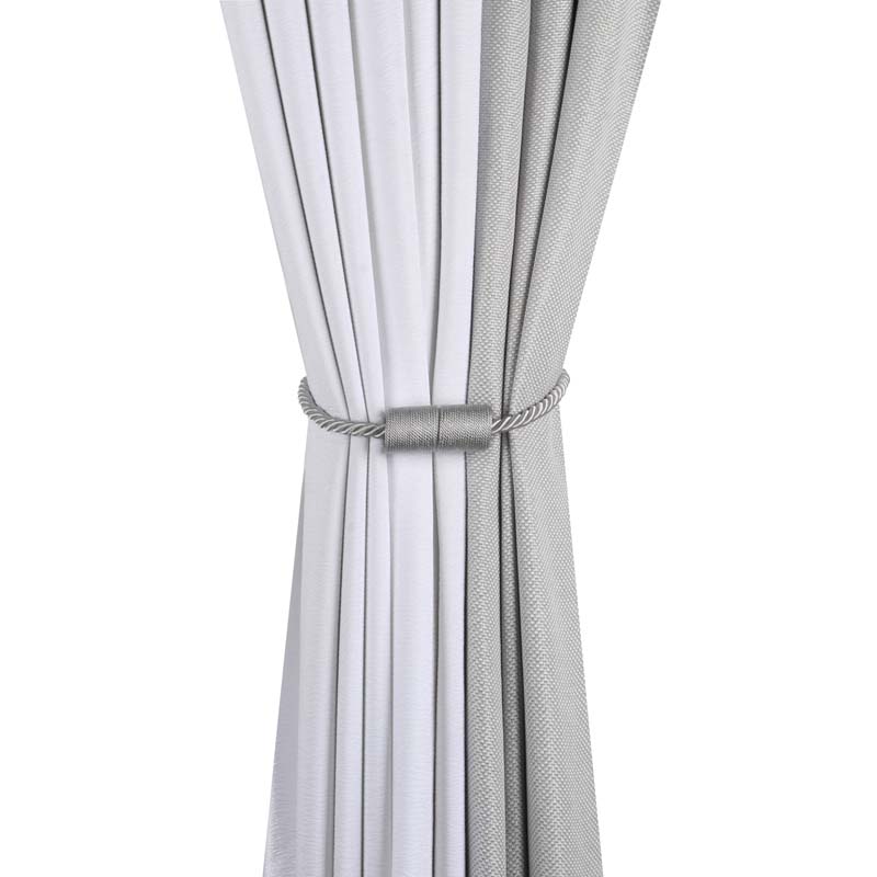 2Pc Magnetic Curtain Tieback Room Accessories Cylinder Hanging Ball Window Drape Holder Buckle Strap Rope Curtain Decoration