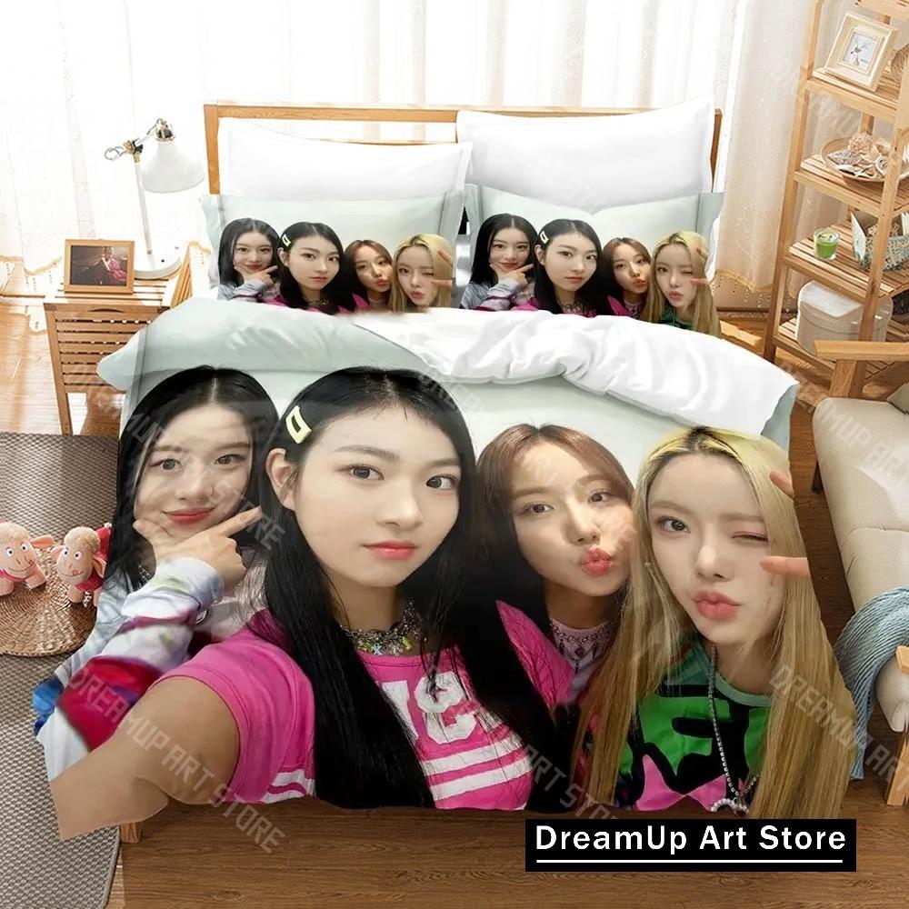3D-печатный комплект постельного белья FIFTY KPOP FIFTY Merch Cupid Album для мальчиков и девочек Пододеяльник Размеры: Twin, Queen, King, Full, Single, Double