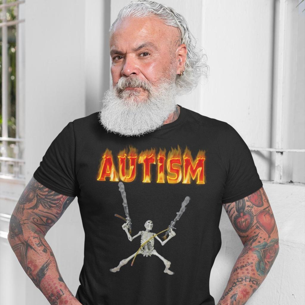 Autism Skeleton Meme Shirt, Funny Dank Graphic Shirt, Christmas gift for men, Boyfriend Gift, Offensive humor funny dank sarcastic novelty