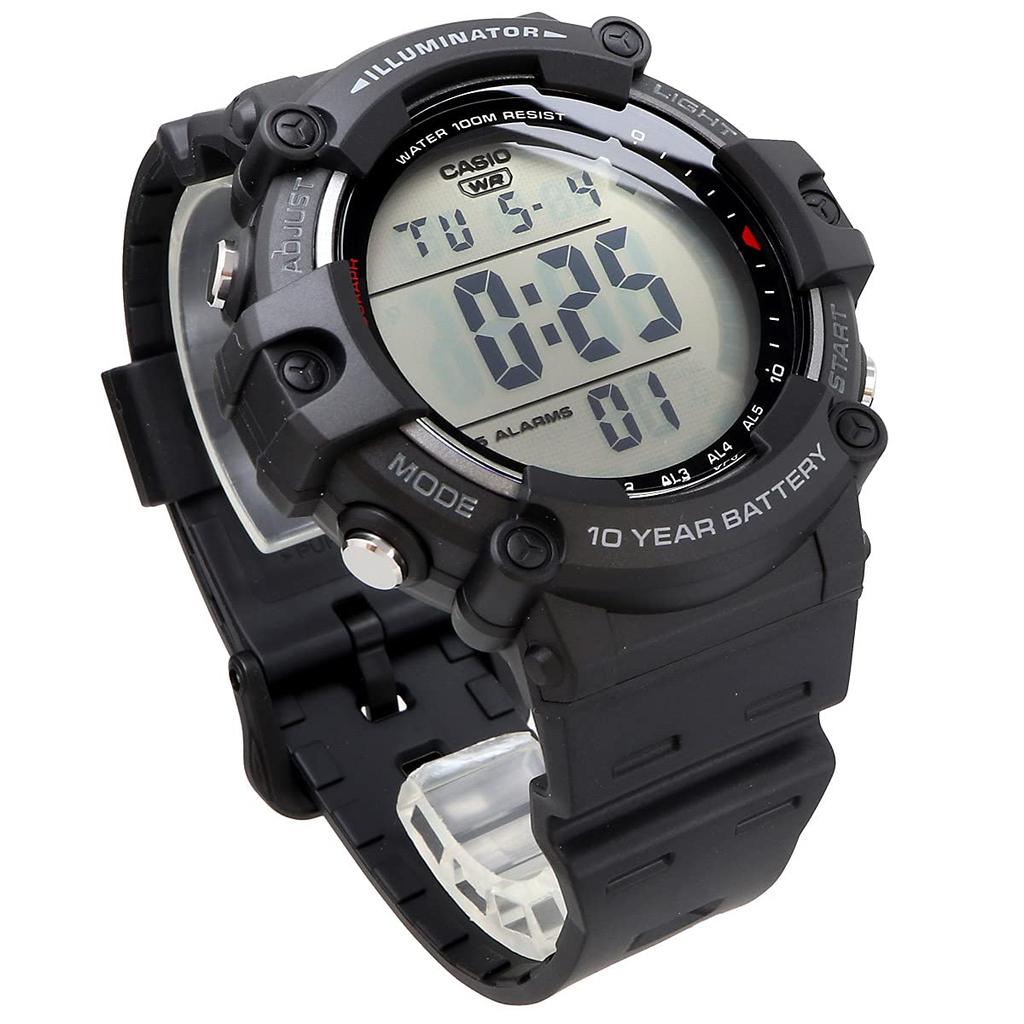 Casio Стандартные цифровые мужские часы AE-1500WH-1AV, Черные, Оригинальная коробка, Модель для зарубежного рынка [Параллельный импорт]