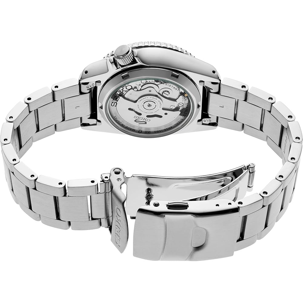 Мужские автоматические часы Seiko 5 Sports Корпус из нержавеющей стали Люминесцентные стрелки Серебристый Синий