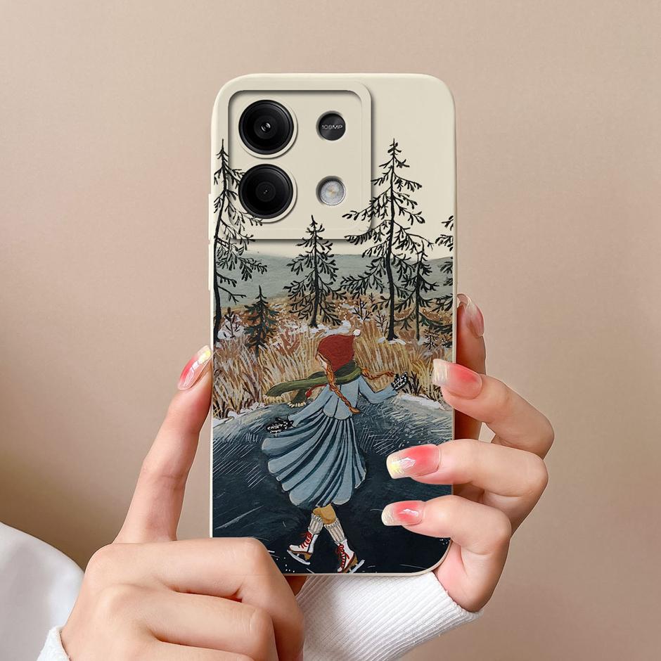 Чехол для Xiaomi Redmi Note 13 Pro Plus 5G Милые Девочки Мультяшный Матовый Силиконовый Чехол Для Redmi Note13 Pro+ 5G Новый Дизайн Funda