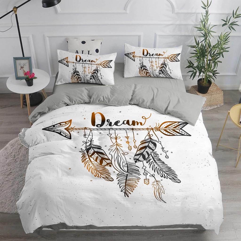 Dream Catcher Bedding Set Elegant Bohemian Duvet Cover Queen 240x220 Ethnic Quilt Cover Single Double King Comforter Bed Cover
