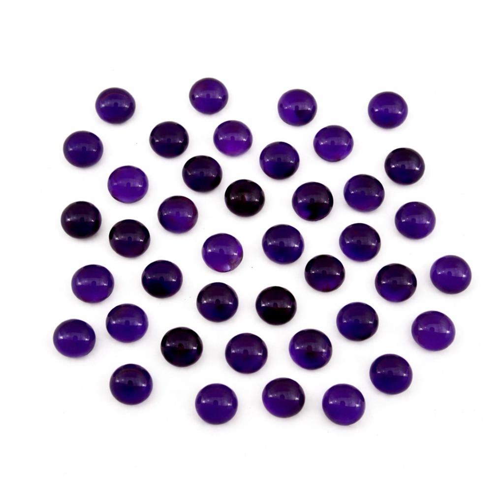9x9mm Round Amethyst Cabochon Lot, Natural Purple Amethyst Gemstones, Polished Cabochons for Jewelry Making
