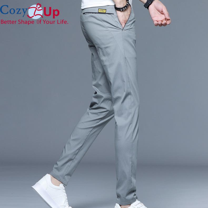 Cozy Up Новые мужские брюки с отделкой, повседневные брюки для мужчин, тонкие спортивные штаны из ледяного шелка, свободные брюки