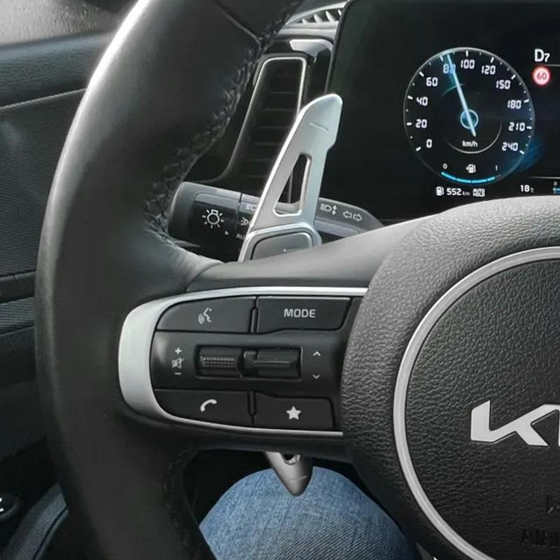 Наклейки-удлинители подрулевых лепестков переключения передач для KIA Sportage NQ5 2023 2024 2025 Hybrid GT-Line X-Line HEV MHEV