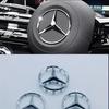 AABGU1 ABS 3D Star Logo Hollow Badge Sticker For Mercedes Benz AMG GLK W202 W204 W210 W211 W212 W220 Car Steering Wheel Center Emblem