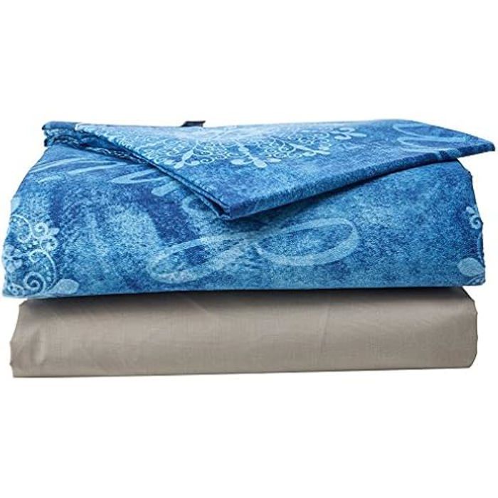 Linge de lit - Gale Hayman Style Jeans Nordique - Bleu - Haute qualité - 180 x 205 x 5 cm