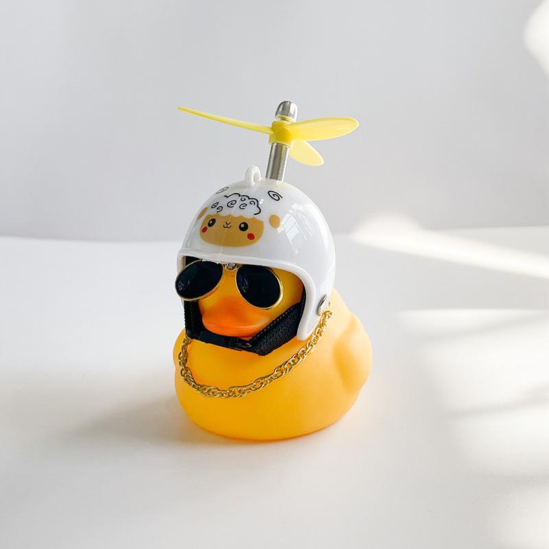 Wind-Resistant Electric Yellow Duck Dashboard Ornament