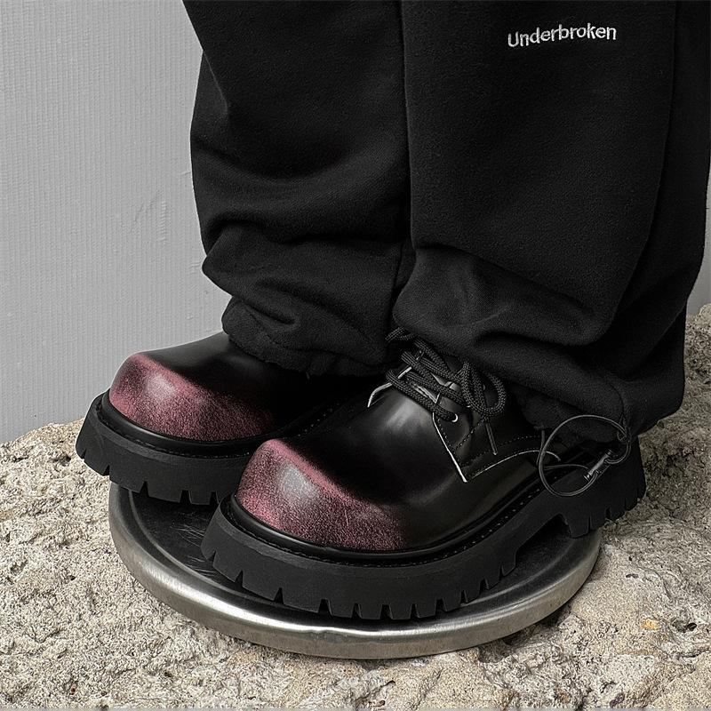 Paris Big Head Mickey Derby Shoes Men's Commuting Height Increase Dress Casual Leather Shoes Men's Shoes 14702-J