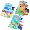 Baby Baby Sea, Land And Air Tail Cloth Book, Ocean Forest Flying Animal Palm Book Early Education Toy With Ringing Paper