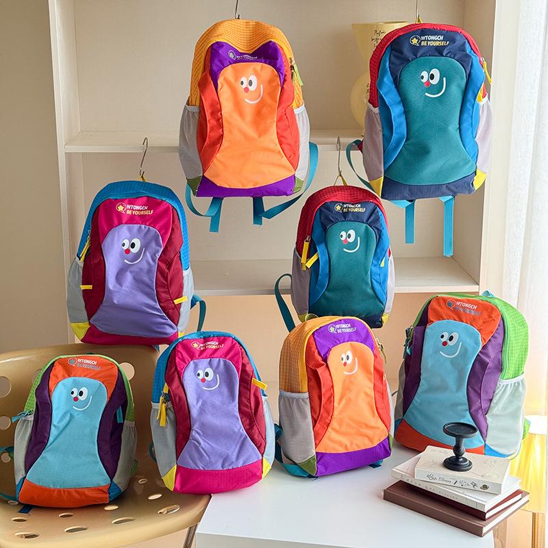 Unique Color-Blocking Lightweight Backpack Outdoor Color-Blocked Sports Hiking Bag School Season Backpack For Elementary School Students