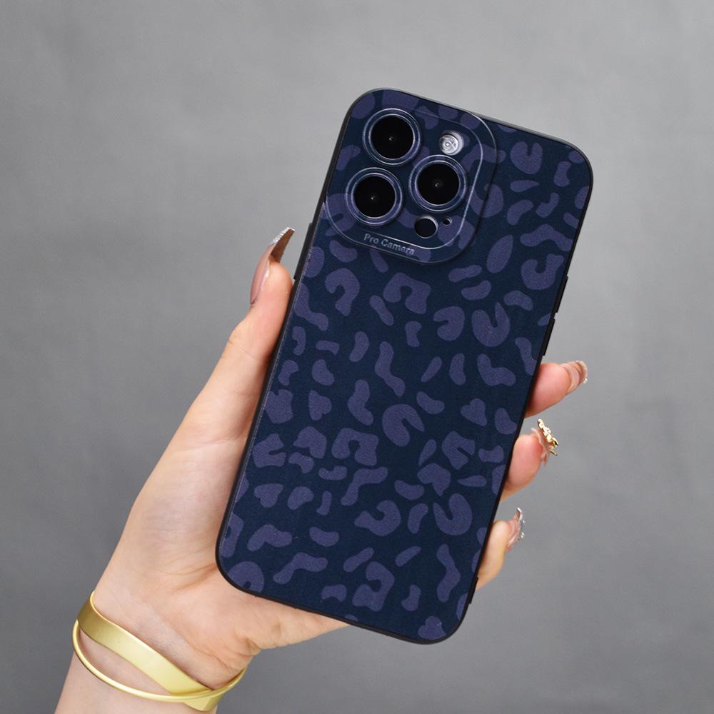 Чехол с леопардовым принтом для iPhone 15, полностью закрывающий линзы и защиту от падения