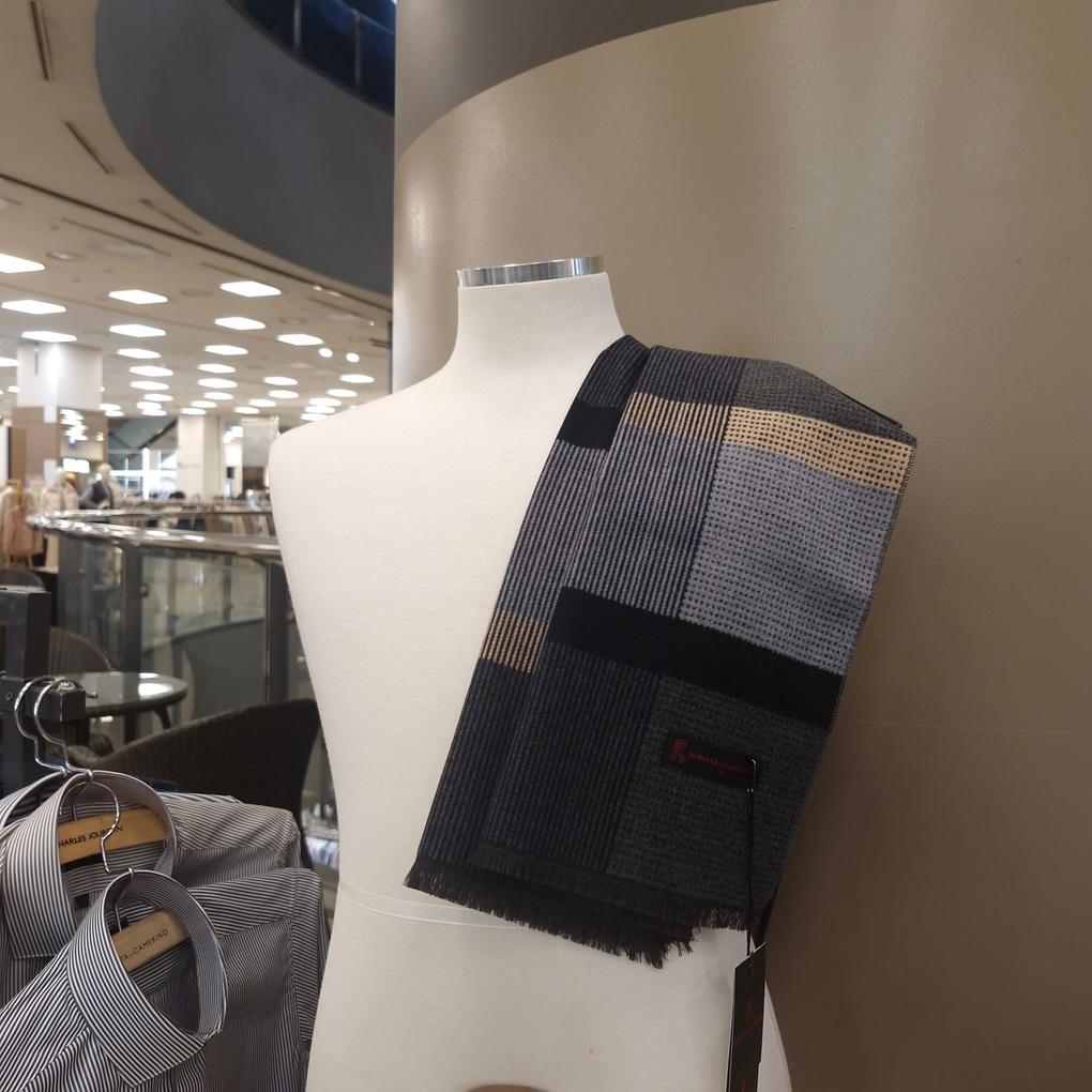 Мужской зимний клетчатый флисовый шарф TR RO4C013