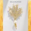 Xiliang Zircon Wheat Ear and Pearl Brooch Pin for Clothing Accessories