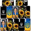 For Samsung Galaxy S24 S23 iPhone 16 15 14 Xiaomi Redmi Note 13 12 11 10 Plus 9 Pro Max X XR Phone Case Ukraine Flag Ukrainian Girl OPPO Huawei Cover
