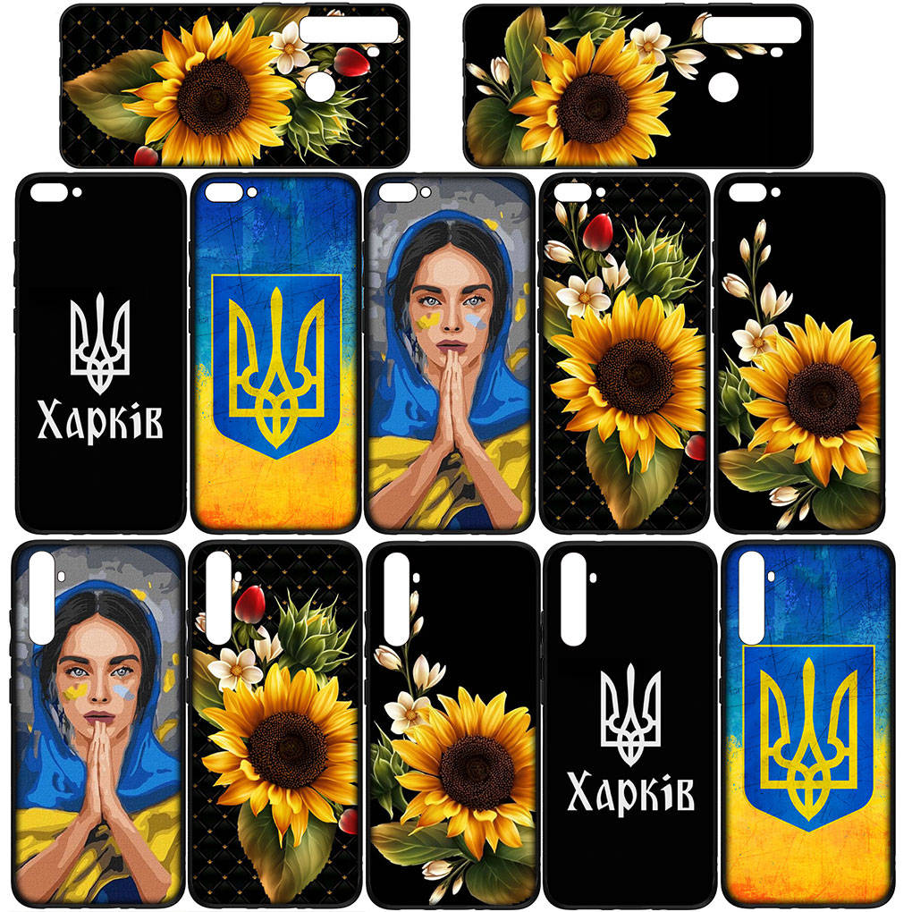 For Samsung Galaxy S24 S23 iPhone 16 15 14 Xiaomi Redmi Note 13 12 11 10 Plus 9 Pro Max X XR Phone Case Ukraine Flag Ukrainian Girl OPPO Huawei Cover