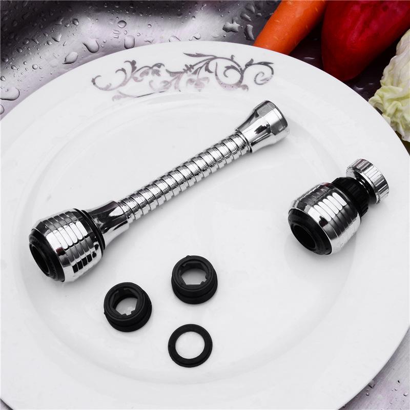 Вращающийся на 360 градусов универсальный смеситель для душа с защитой от брызг, удлиненная насадка, фильтр, экономящий воду баблер