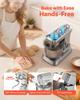 Stand Mixer, 4.3 L Electric Kitchen Mixer, 1300W Dough-Mixer, 6+P Speeds Tilt-head Food-Mixer with 1.5 L Blender Cup, Stainless Steel Bowl, Dough