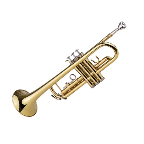 Summina Trumpet Bb Flat Brass Trompetus Instrument with Mouthpiece Glove for Standard Students, Beginners, and Teachers