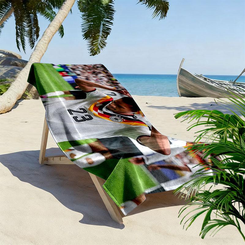 Felix Nmecha Print Beach Towel, Large Soft Quick Dry Towel for Beach Camping Swimming