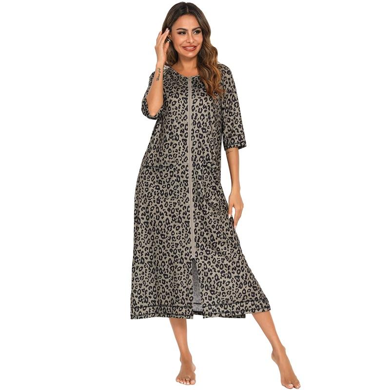 Женский халат для беременных на молнии с длинным рукавом 3/4, халат для родов в больнице, ночные рубашки для кормления, домашний халат, шезлонг, одежда для сна