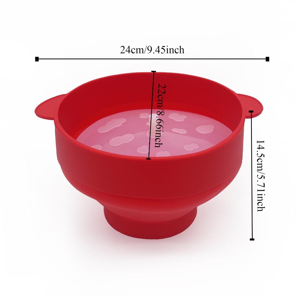 Красная машина для попкорна с крышкой, чипсы, силиконовая фруктовая тарелка, миска для попкорна для микроволновой печи, ведро, семья