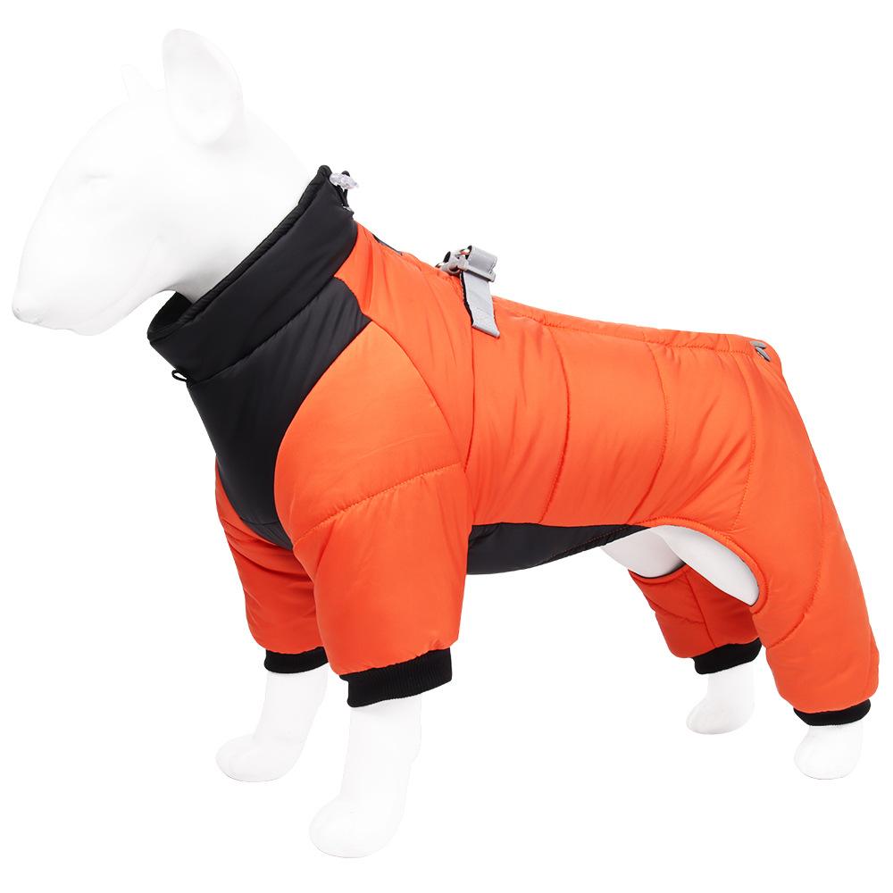 CHINA New Pet Four-Legged Cotton-Padded Clothes Thickened Warm Puppy Clothes Windproof Waterproof Pet Coat