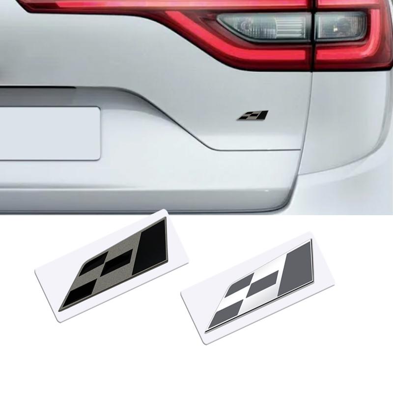 hbzh3 Metal 3D Race Flag Front Grille Sticker Car Rear Trunk Body Emblem Badge for Seat Leon 300 Altea Ibiza Toledo Cordoba cupra