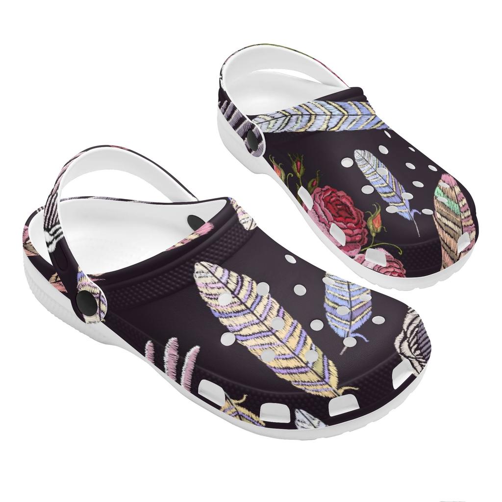 Graphic Printed EVA Clogs Women Men Lightweight Breathable Slip On Casual Shoes Soft Sole Summer Sandals Daily Comfort Wear