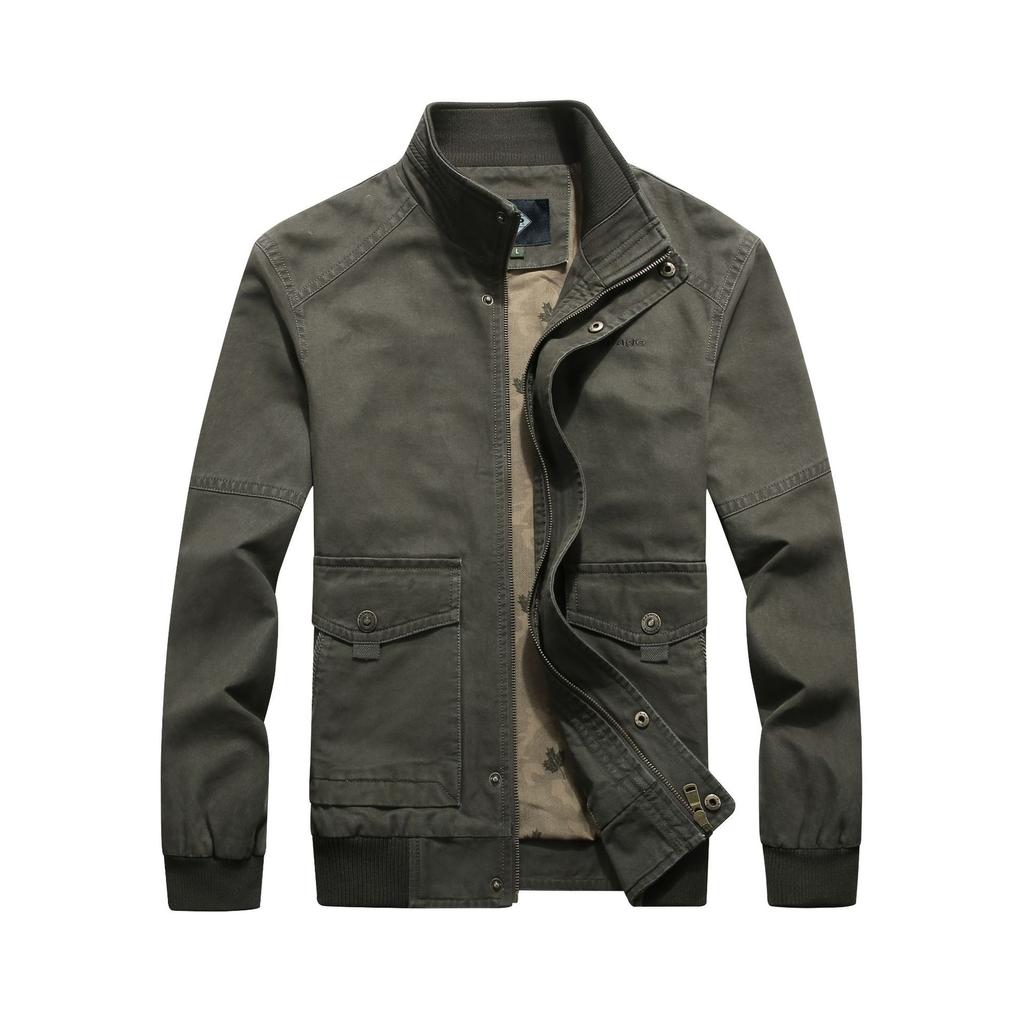Autumn New Jacket Men's Casual Stand Collar Men's Jacket Large Size Thin Jacket Men's Clothing
