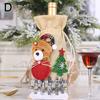 1PC Year Xmas Gift Home Decor Christmas Decoration Santa Claus Wine Bottle Cover Bags Elk Snowman
