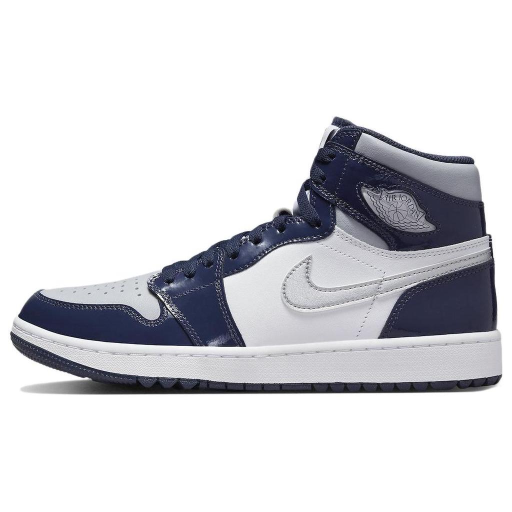 Air Jordan 1 High Golf Midnight Navy Unisex Sneakers Blue White Wolf-Grey DQ0660-100