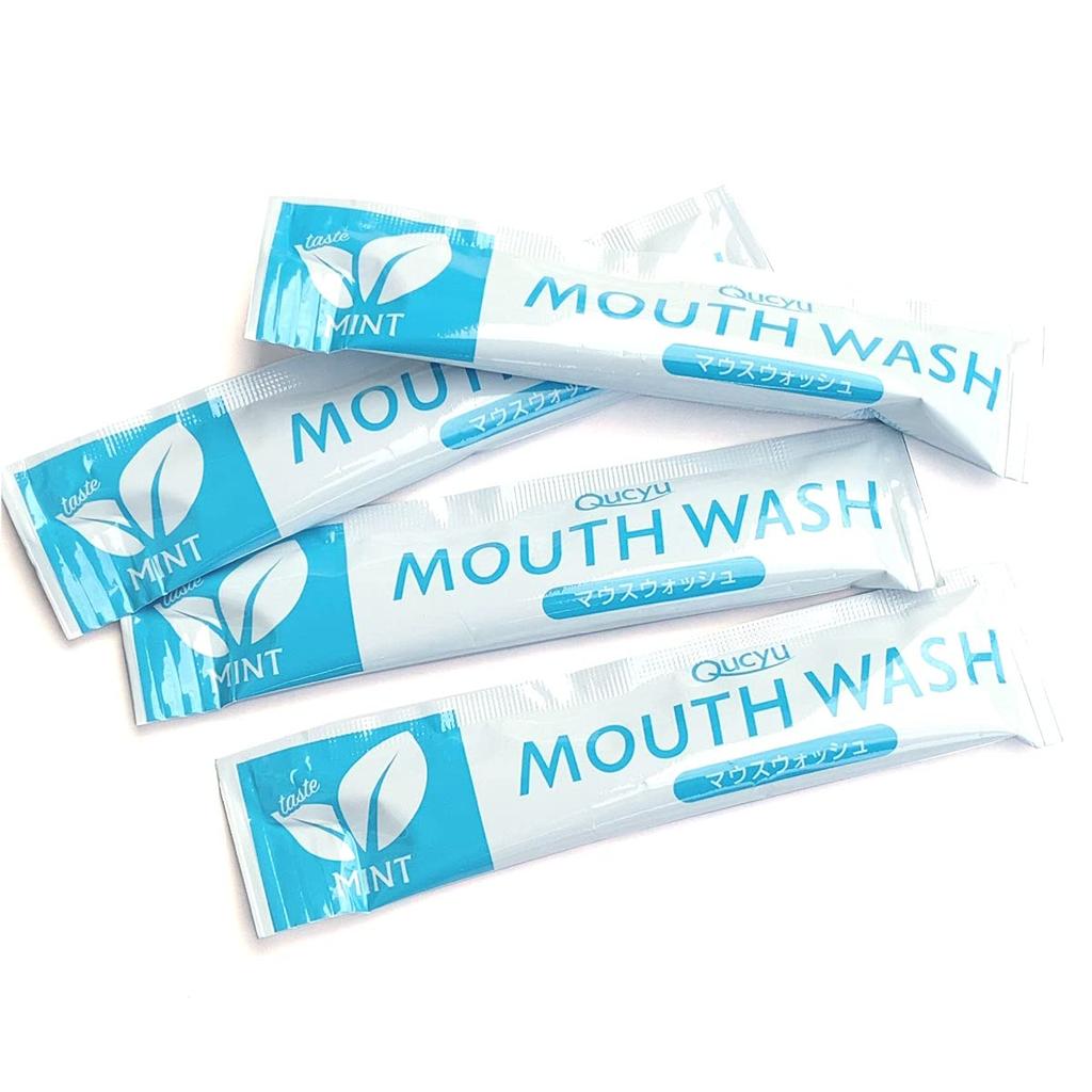 Ополаскиватель для полости рта Qucyu в индивидуальной упаковке, портативный, гипоаллергенный, одноразовый, в виде палочки, перечная мята, 13 мл, безалкогольный (100 бутылок)