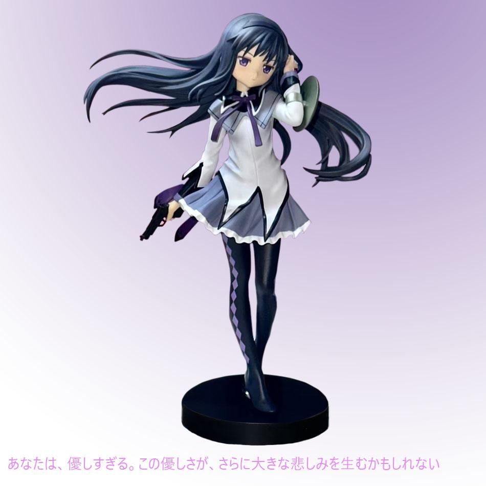 Puella Magi Madoka Magica Хомура Акэми ПВХ Аниме Фигурка Настольные Декоративные Украшения Лоли Коллекционная Модель