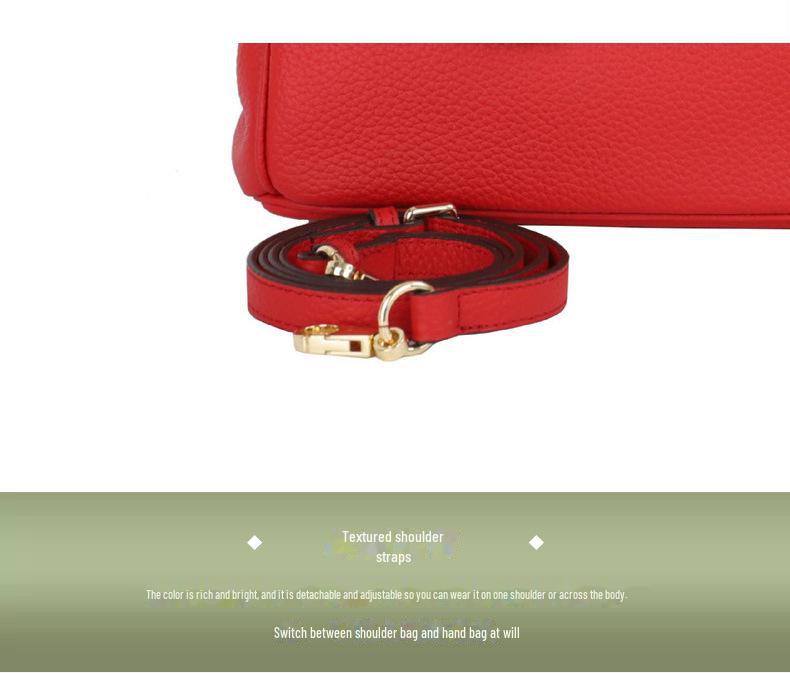 Женская сумка большой вместимости из коровьей кожи с узором личи 2025 года