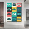 Video Game Controller Canvas Art Paintings Poster and Prints Gaming Room Wall Art Picture for Player Boy Room Decoration No Frame