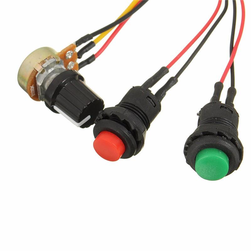 Регулятор скорости двигателя постоянного тока DC 6V 12V 24V ШИМ-контроллер Переключатель вперед и назад Контроллер двигателя Регулируемая скорость
