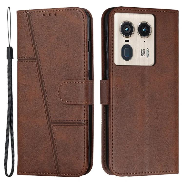 Для Motorola Edge 50 Ultra 5G Moto X50 Ultra 5G чехол из искусственной кожи с текстурой телячьей кожи с подставкой