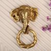 Латунный дверной молоток в виде слона для входной двери | Античная отделка | Элегантный декор для входа в дом | Прочный и стильный аксессуар для входной двери | Упаковка 1 шт.
