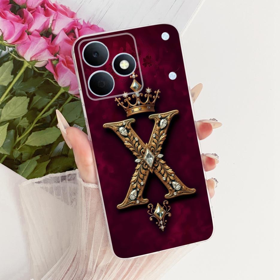 Чехол для Realme Note 80 RMX5388 Милая Корона Буквы Чехол 6.74'' Мягкий Тонкий Чехол для Телефона Для Realme Note 80 Note80 Задняя Крышка Fundas