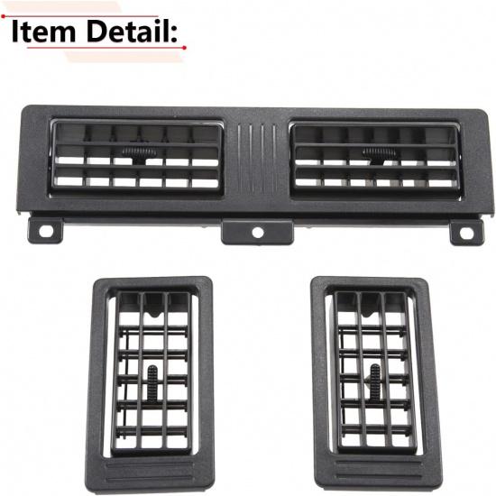 RLB-HILON Dashboard Heater Air Vent Grille Set Compatible With Nissan Navara D21 Hardbody Pickup 1986 To 1997 Year, Black Color