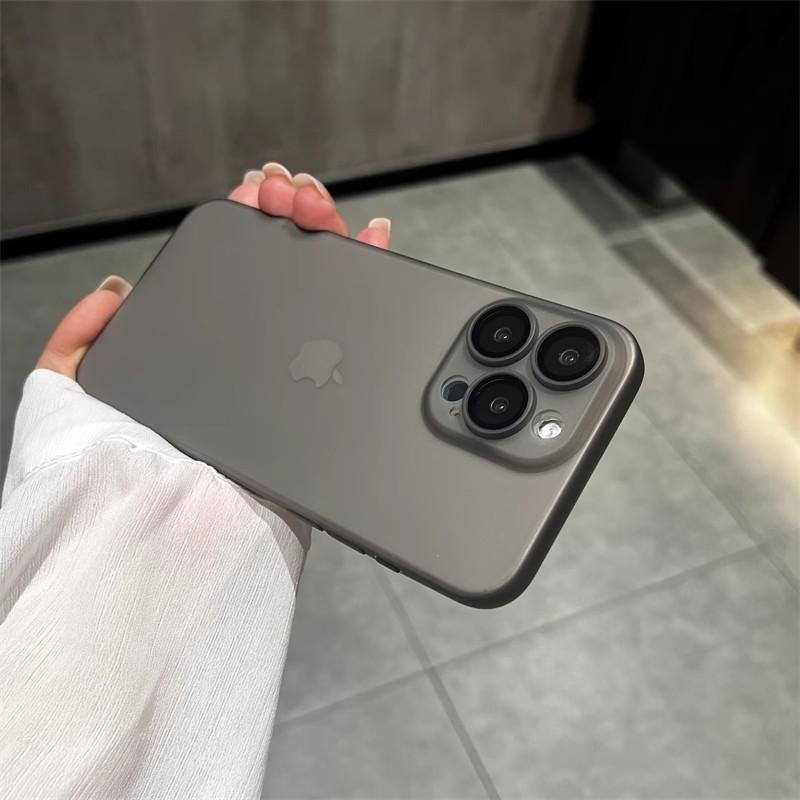 Подходит для Apple 16ProMax премиальный матовый чехол для мобильного телефона всесторонний iphone15 простой мягкий чехол 14 защитный чехол