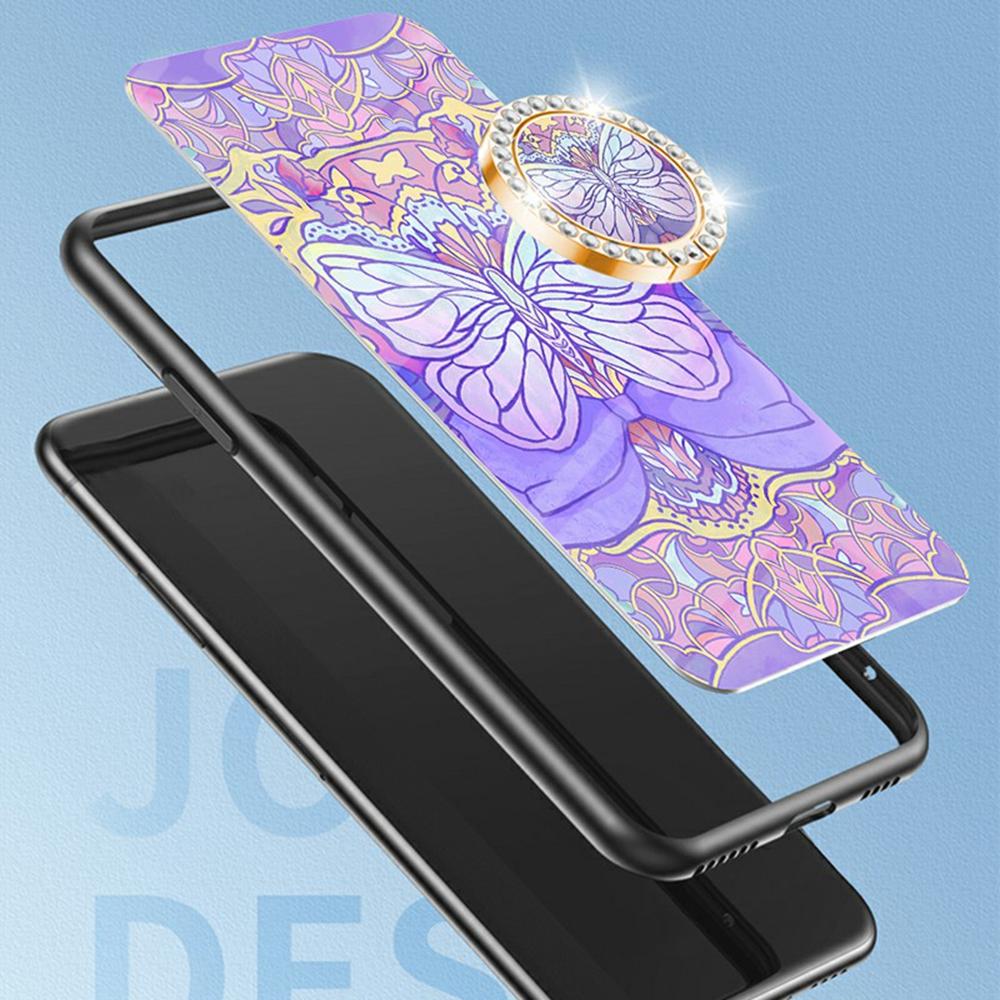 Для Xiaomi Poco F7 Ultra 5G/Redmi K80 Pro 5G Чехол с узором бабочки ТПУ+Закаленное стекло Защитная крышка для телефона