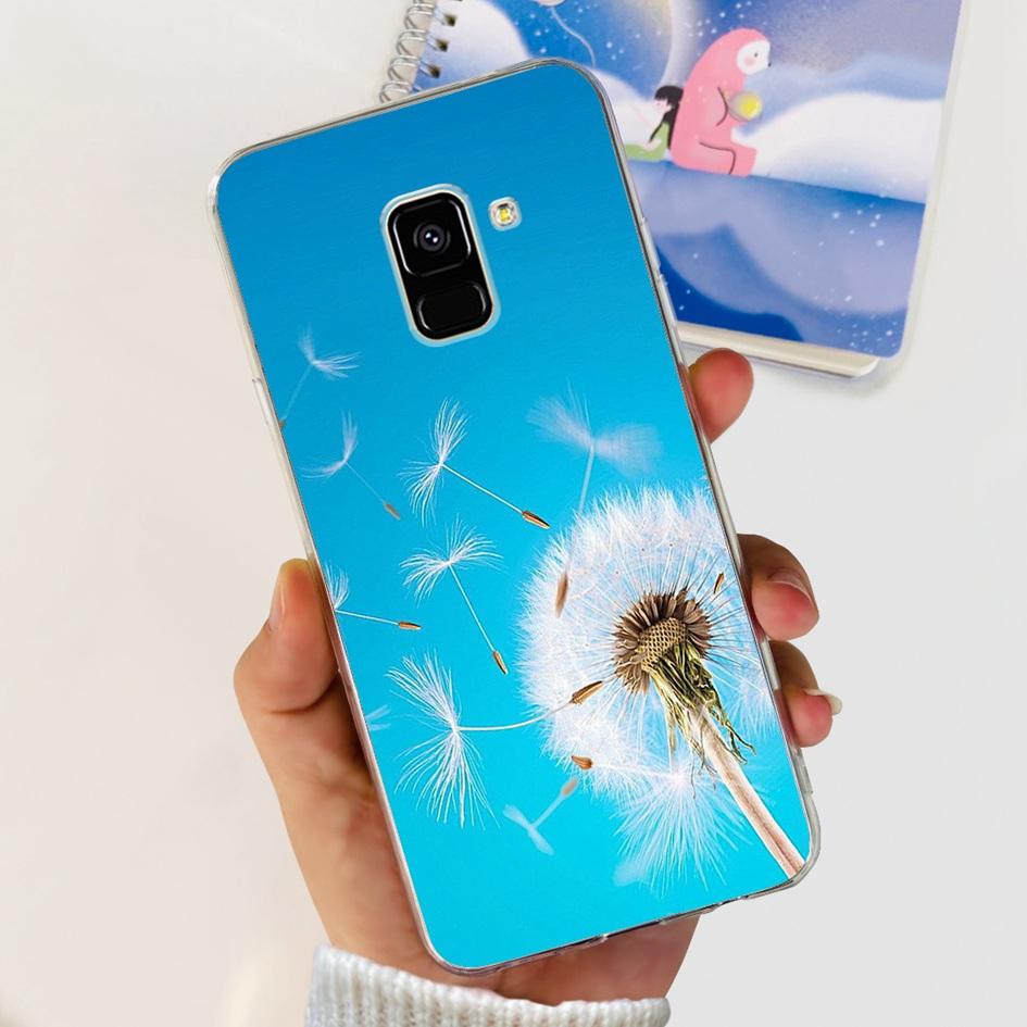 Чехол для Samsung Galaxy A8 2018 / A8 Plus 2018 A530F A730F Силиконовый чехол Популярный цветок одуванчика Мягкий TPU Чехол-защита для телефона